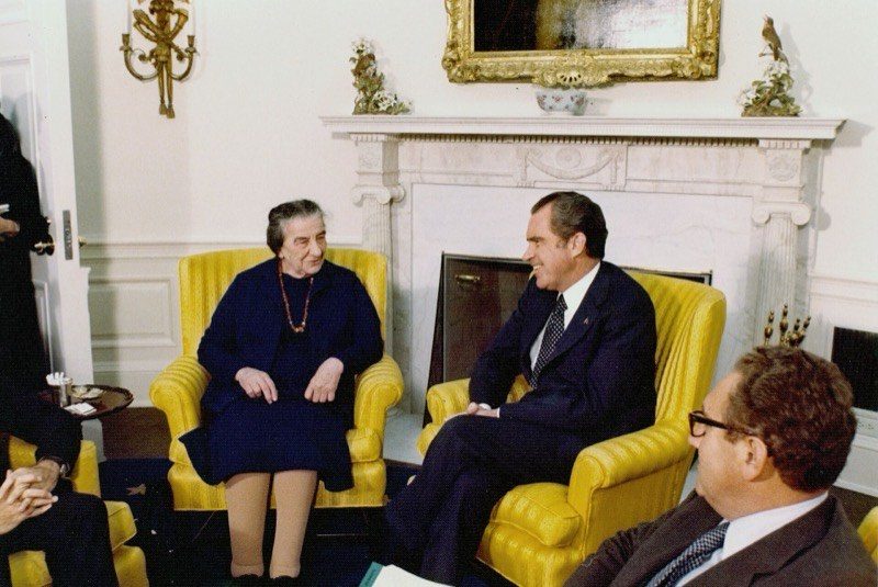President Nixon with Israeli Prime Minister Golda Meir
