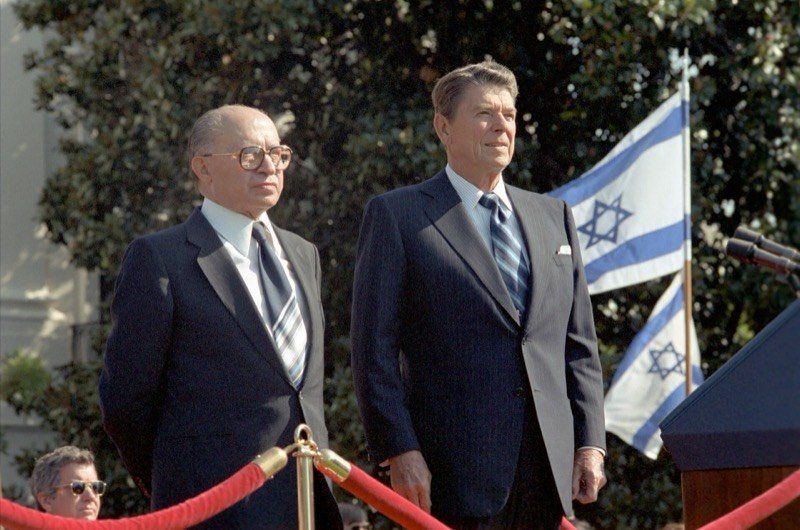 President Reagan with Israeli Prime Minister Menachem Begin