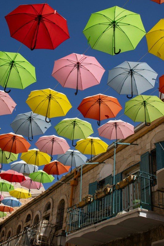 The floating umbrellas of Jerusalem